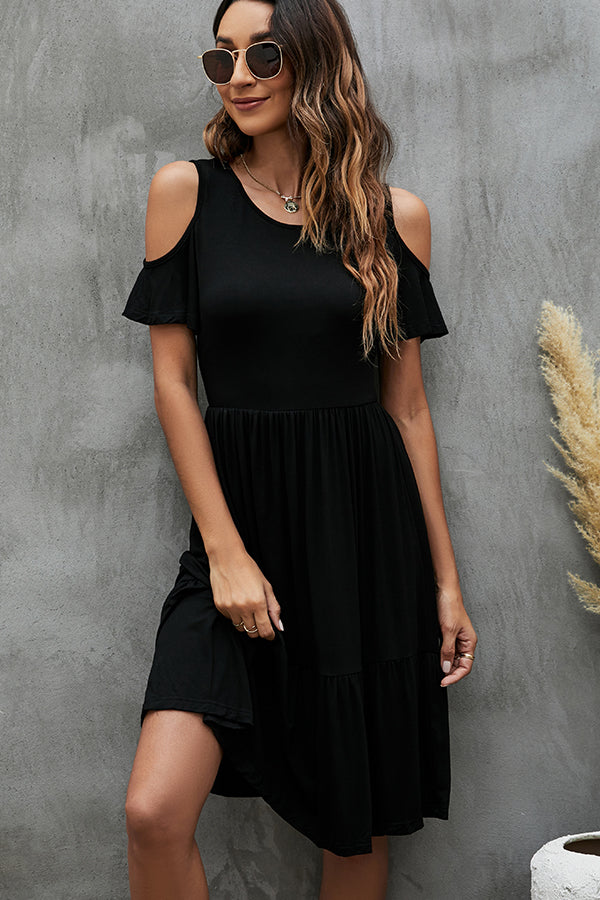 Dots Print Tie Waist Fashion Dress