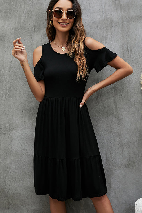 Dots Print Tie Waist Fashion Dress
