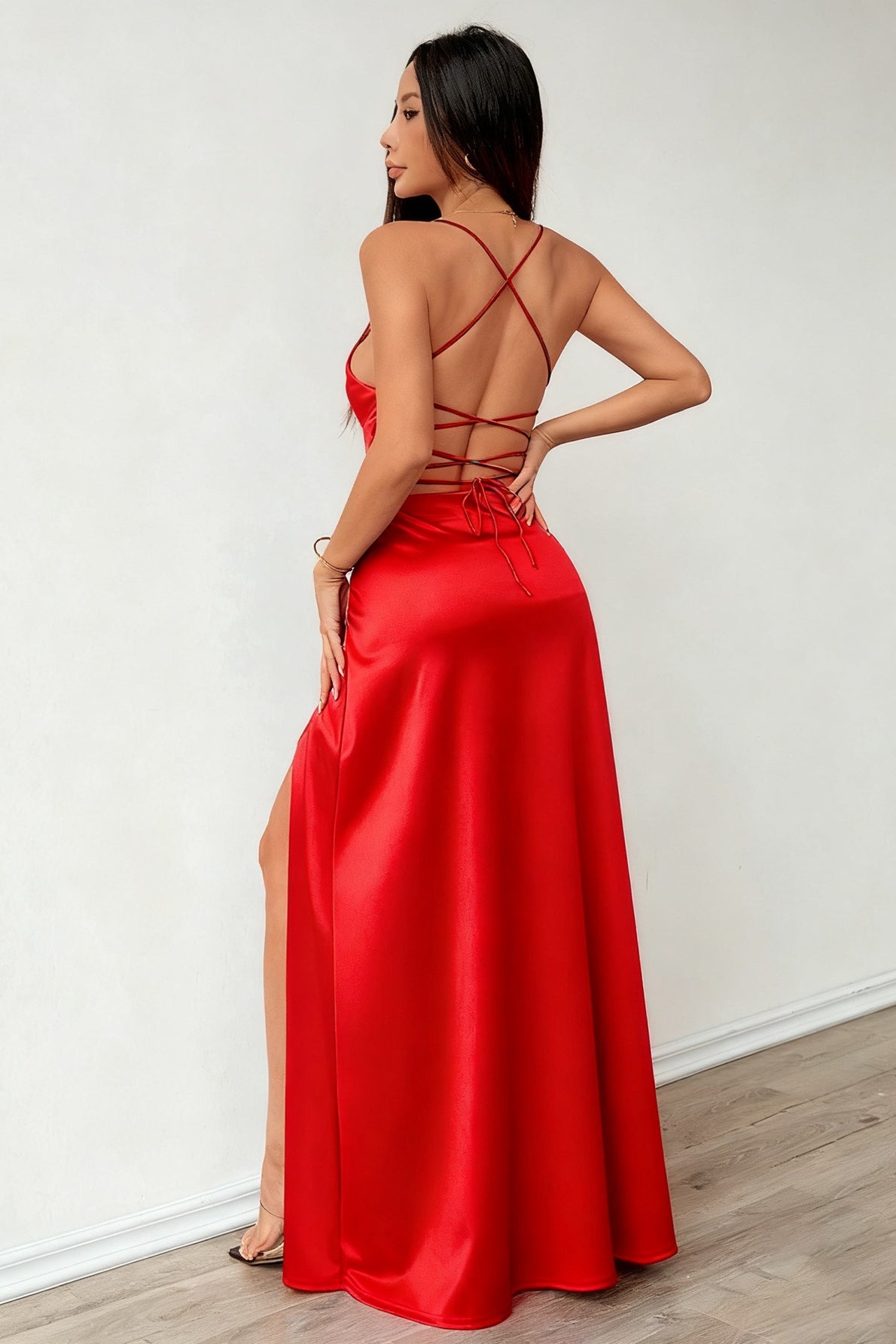 Strapless Slip Maxi Silk Dress