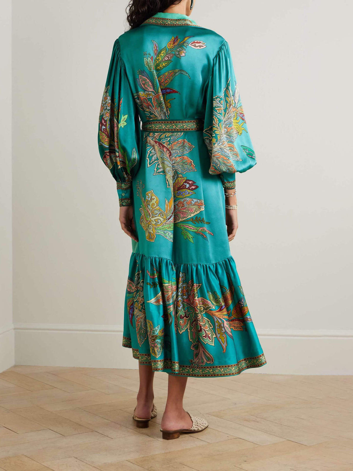 Satin Midi Dress - View 2