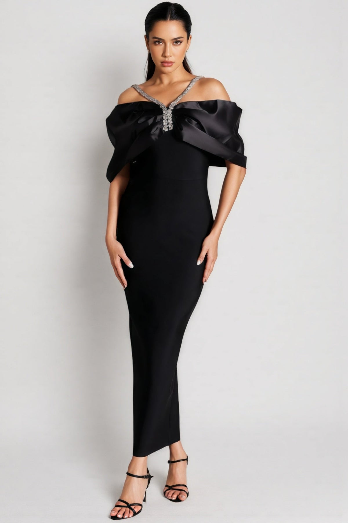 Satu One Shoulder Diamond Maxi Dress