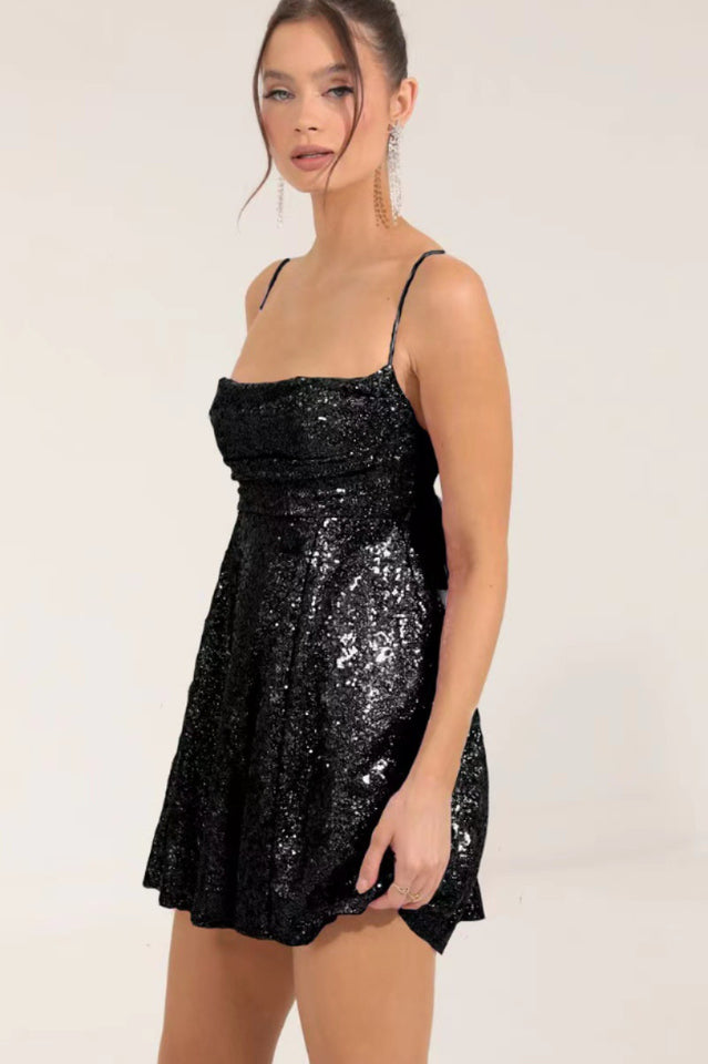 Sequin Sleeveless Bodycon Party Midi Dress - View 6