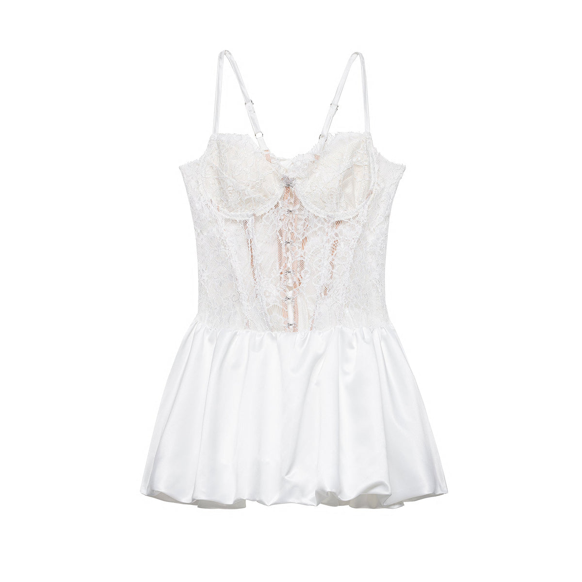 Women Clothing High Grade Hooded Sexy Boning Corset Lace Dress - View 2