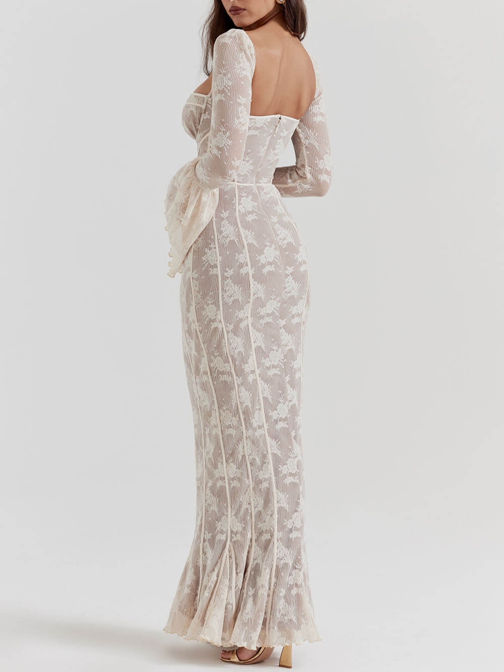 Antoinette Elegance Lace Maxi Dress - View 2