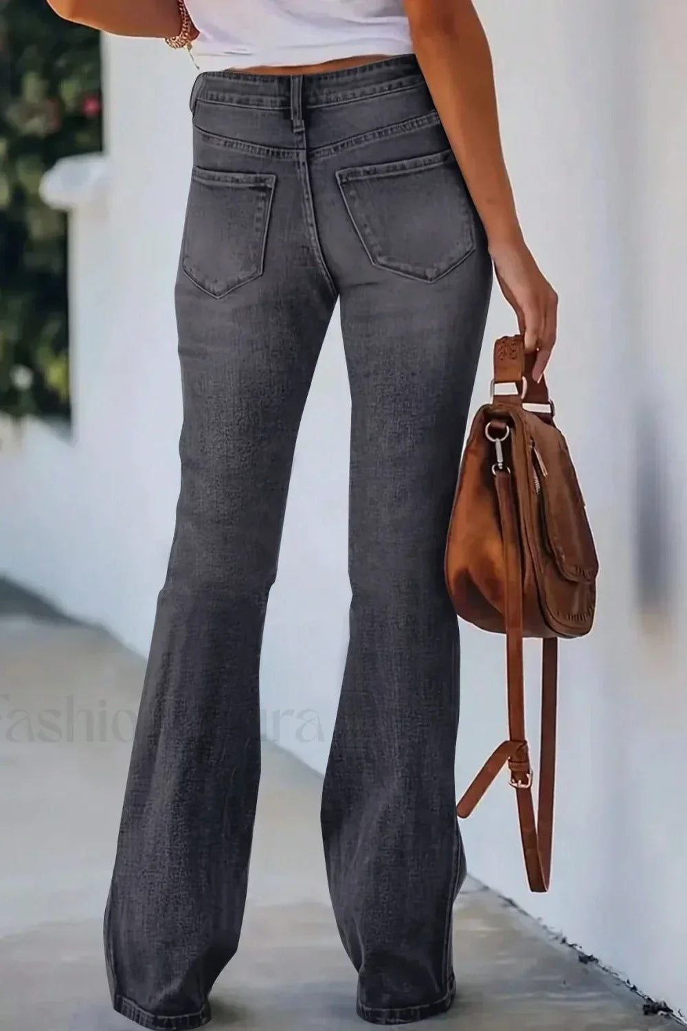High-Waist Flared Denim Jeans