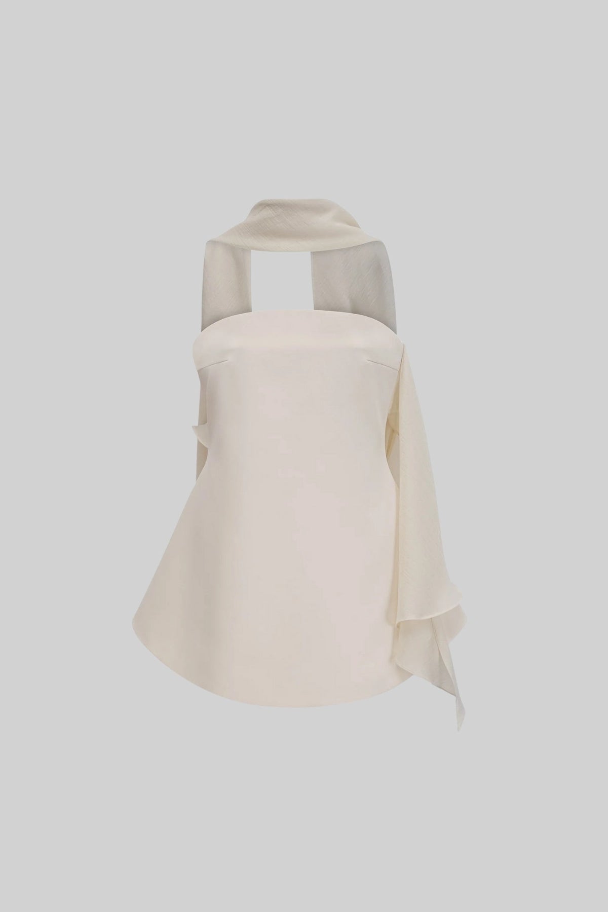 Strapless Fitted Mini Dress - Ivoire - View 2