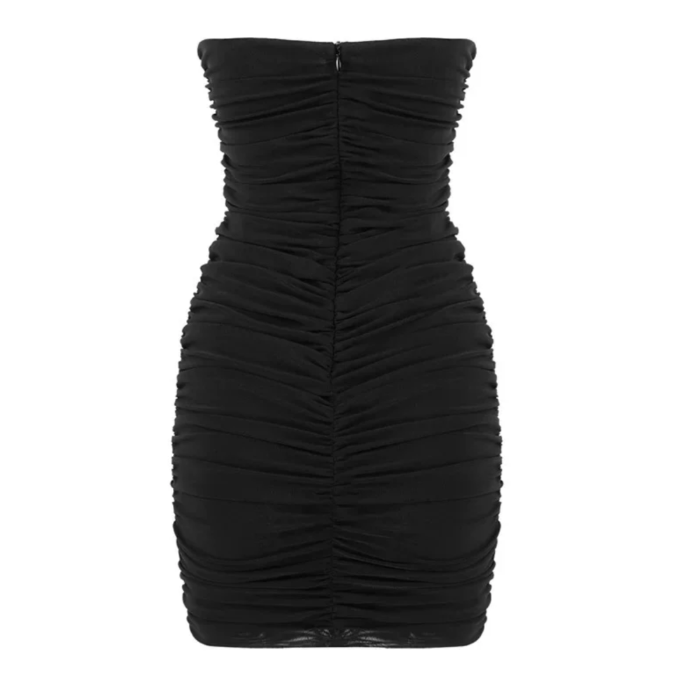 Only The Hottest Cut-Out Bustier Draped Mini Dress - View 10