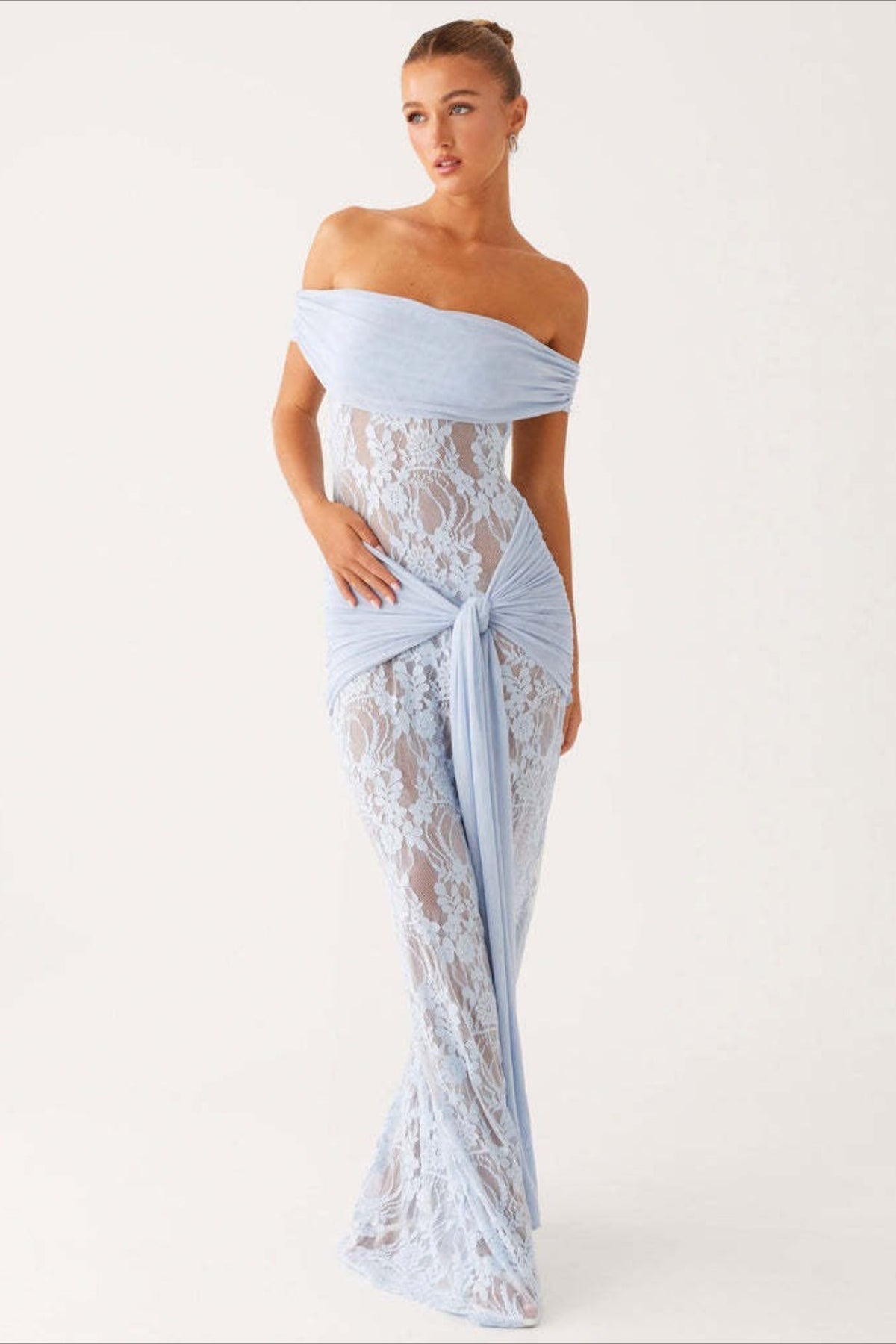 Lace Sheer Mesh Bodycon Dress