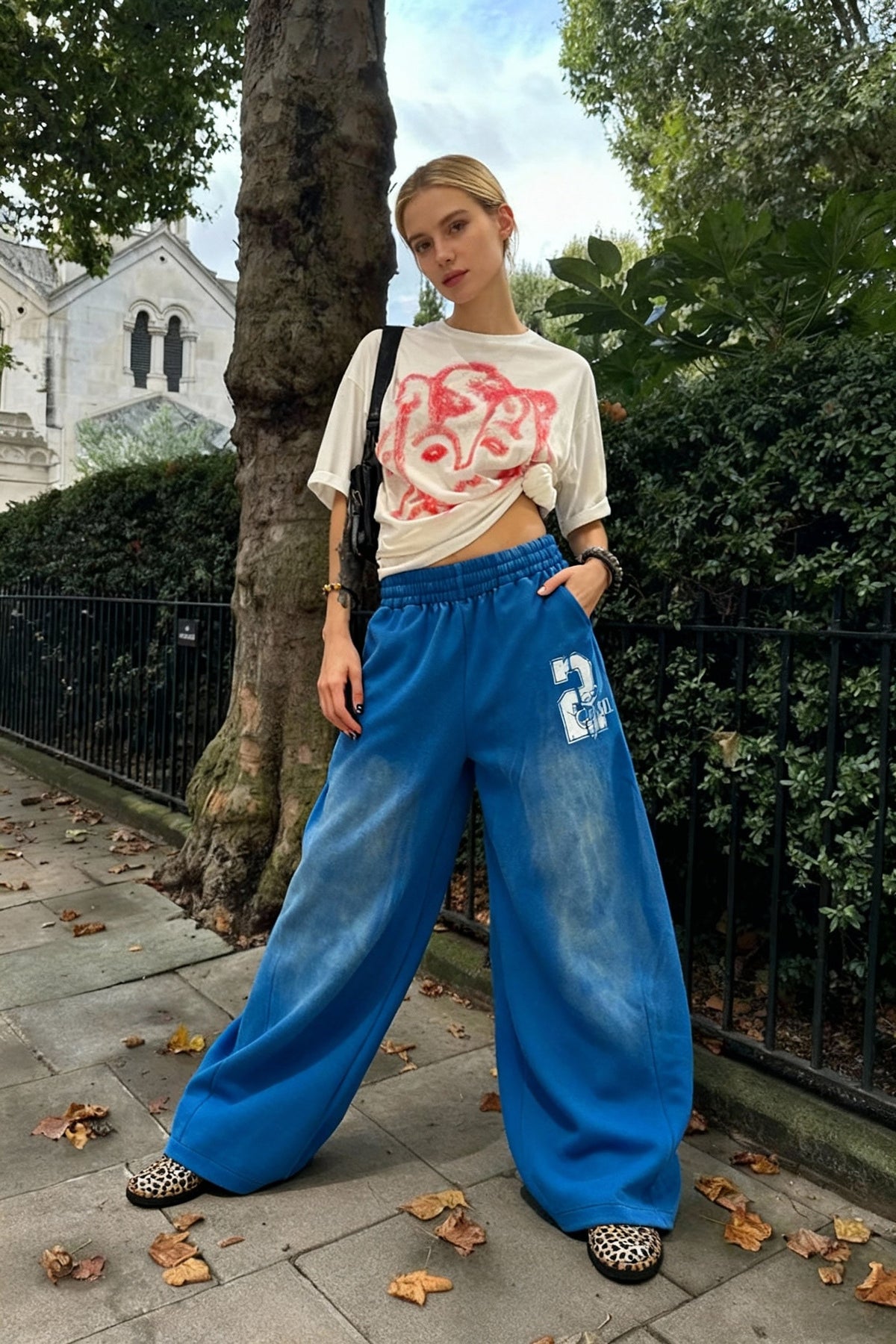 Y2K Oversized Blue Sweat Pant