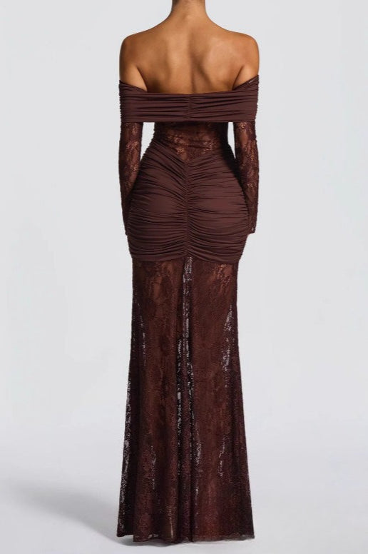 Lace Patchwork Mermaid Lace Dress - View 9