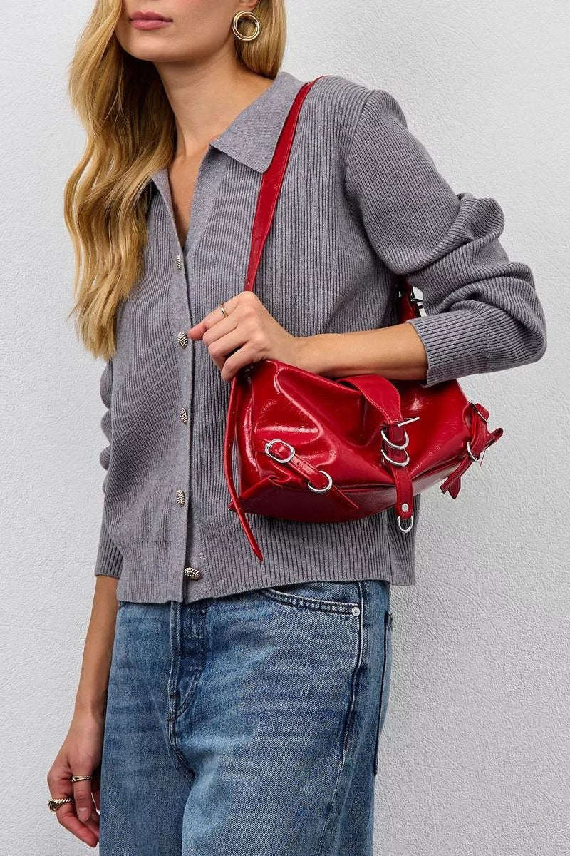 Solid V Neck Button Down Cardigan