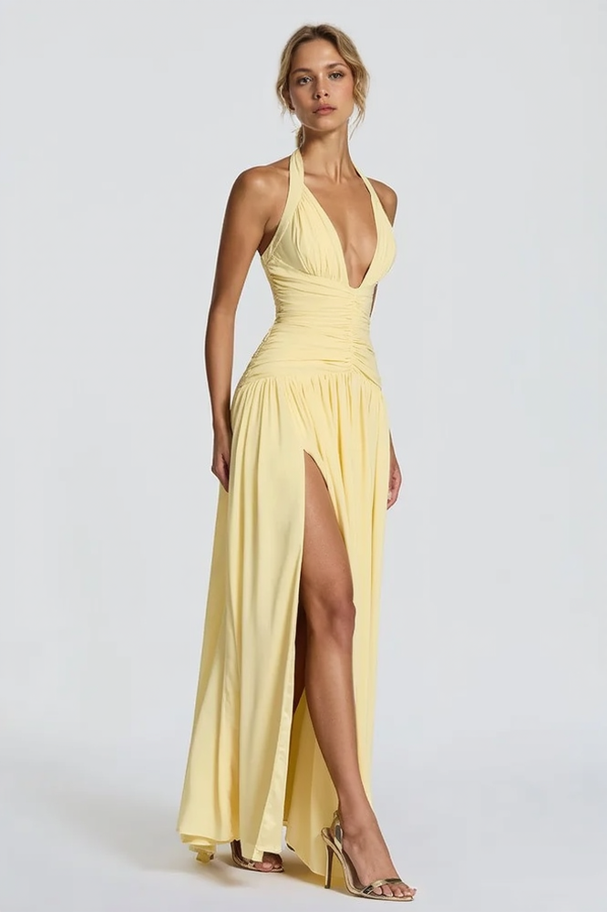 Backless Halter-Neck Bodycon Dress