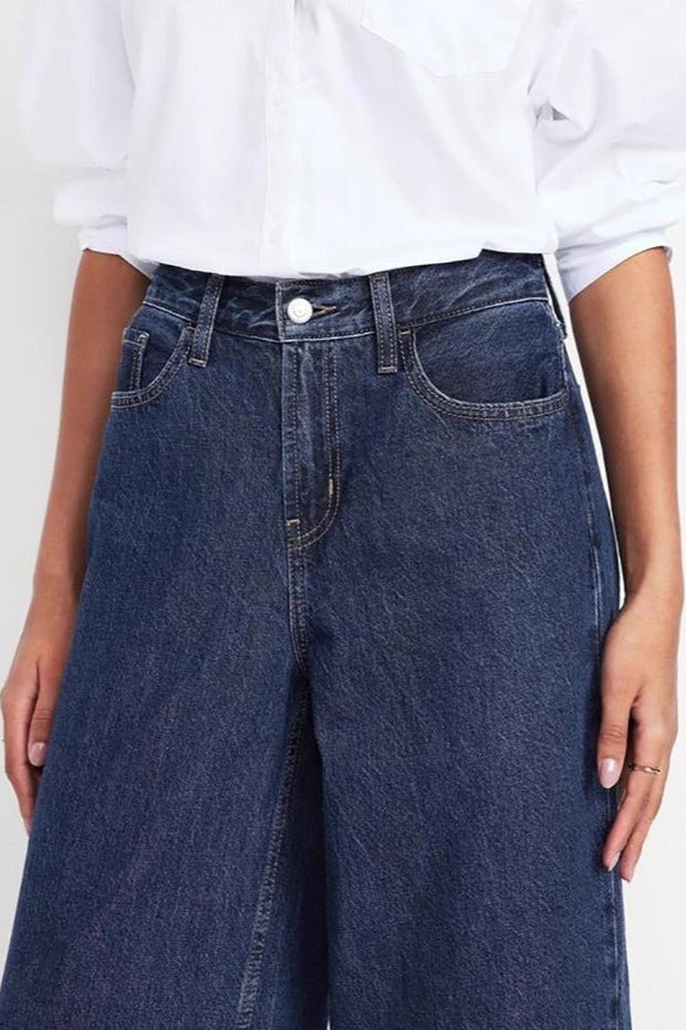 Classic Wide Leg Denim Jeans
