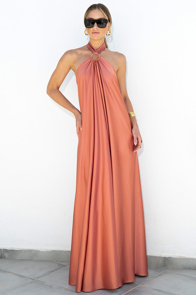 Halter Neck Ruched Bodycon Midi Dress - View 5