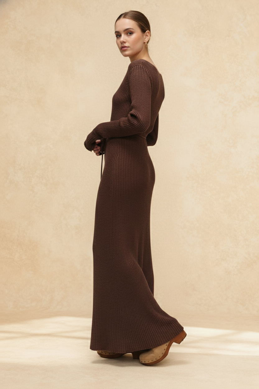 Deep V-Neck Dress