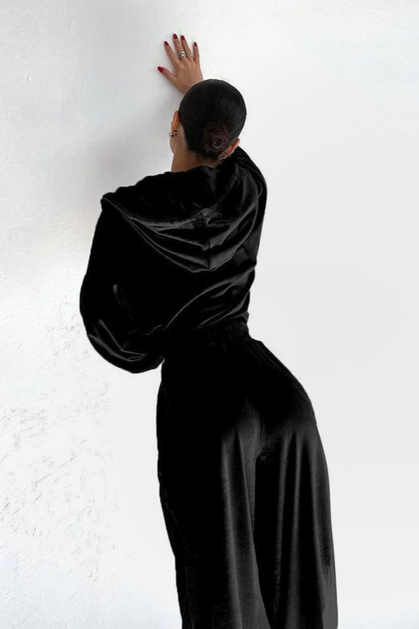 Long Sleeve Velour Track Set Activewear Set