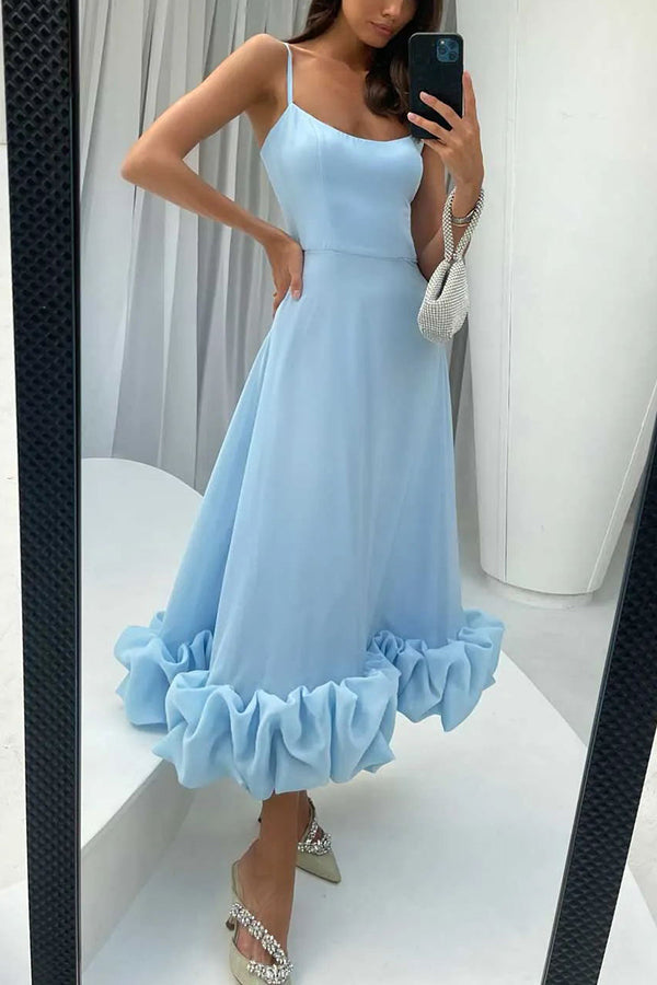 Chiffon Sweetheart Neckline Ruffled Mini Dress - View 4