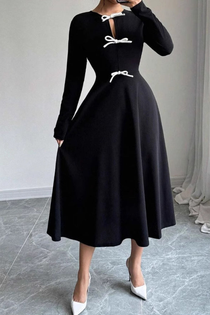 Lace Panel Bodycon Midi Dress - View 2