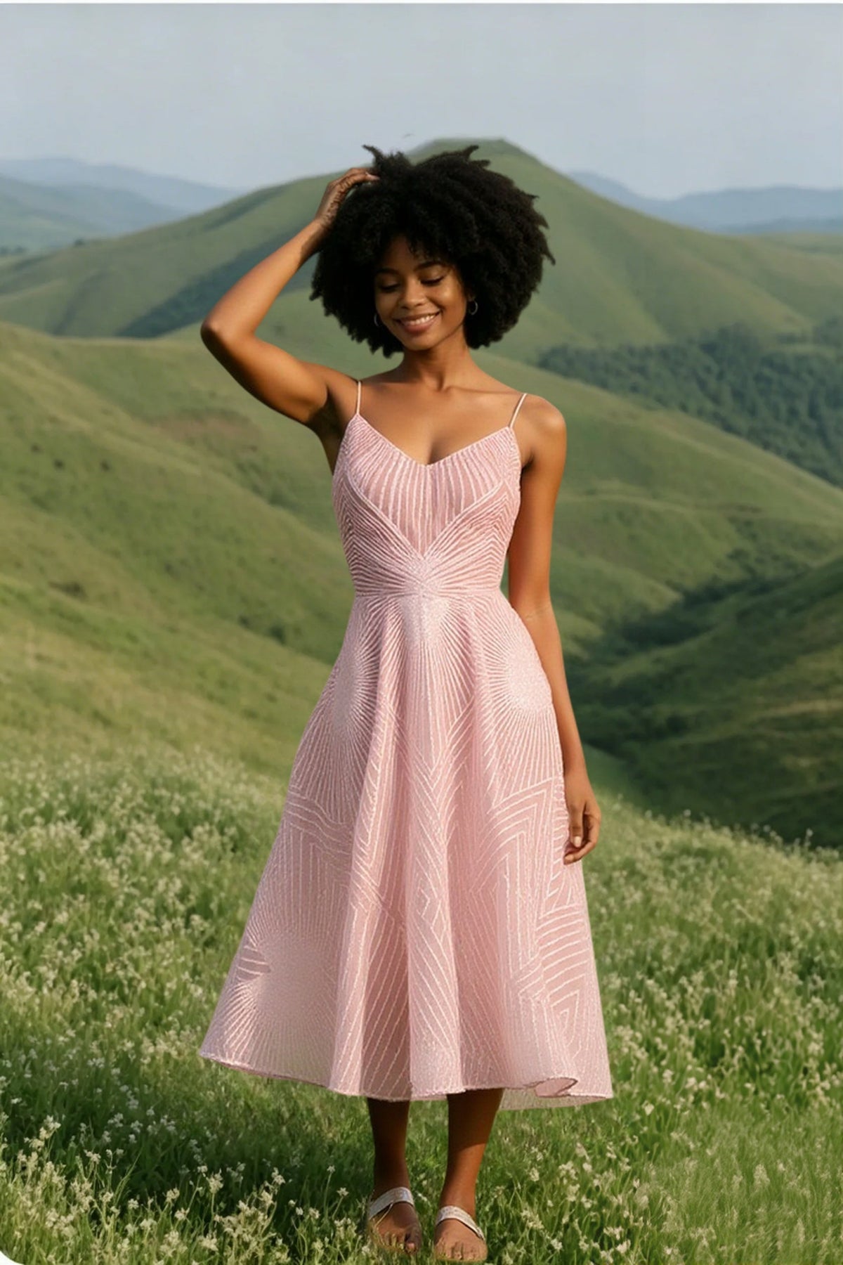 Long Formal Party Evening Midi Dress