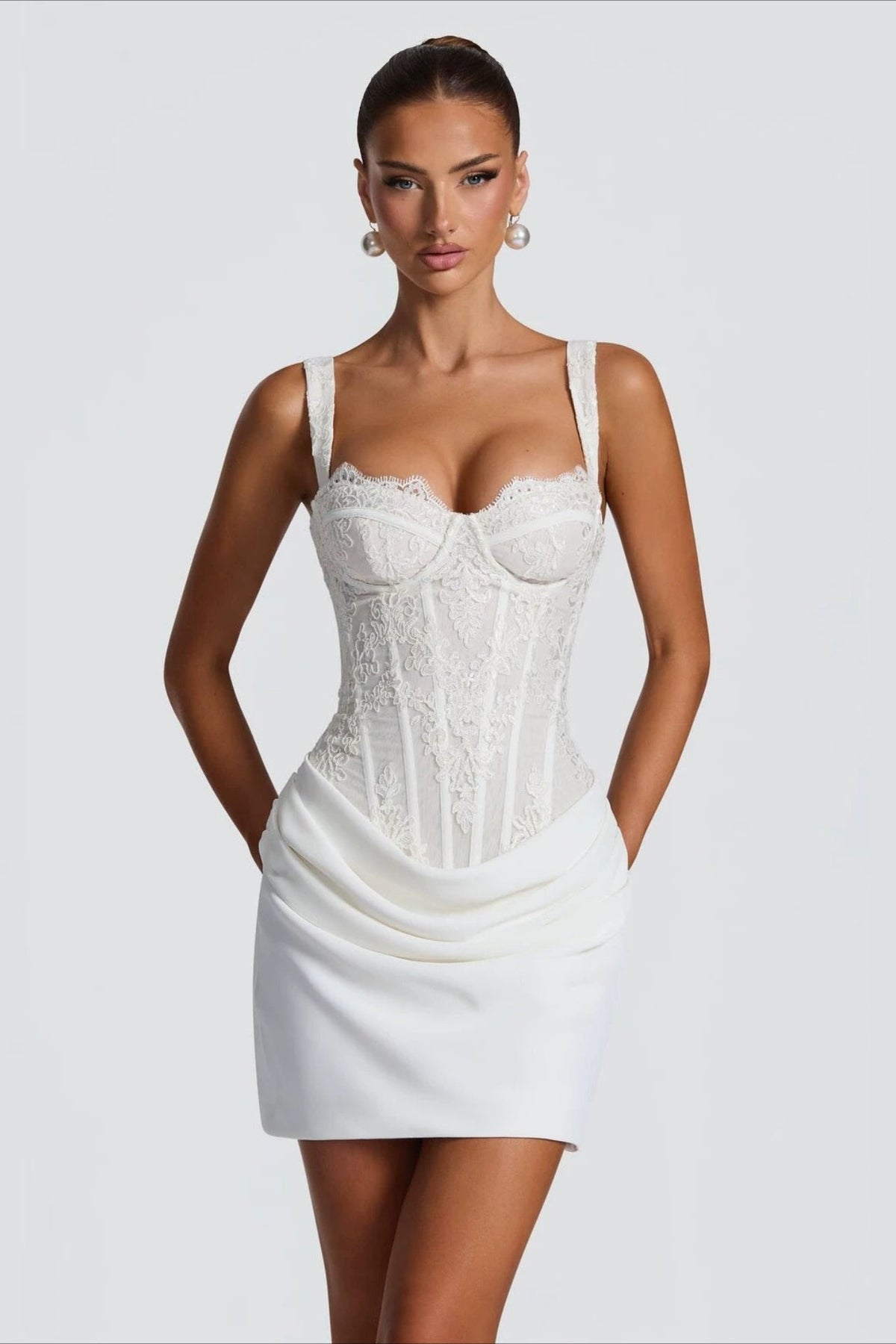 Lace Bodycon Mini Dress