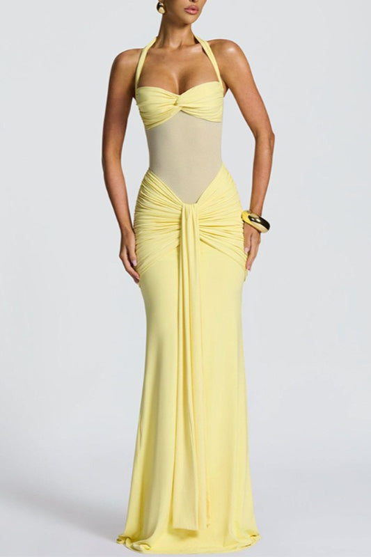 Sheer Mesh Maxi Dress