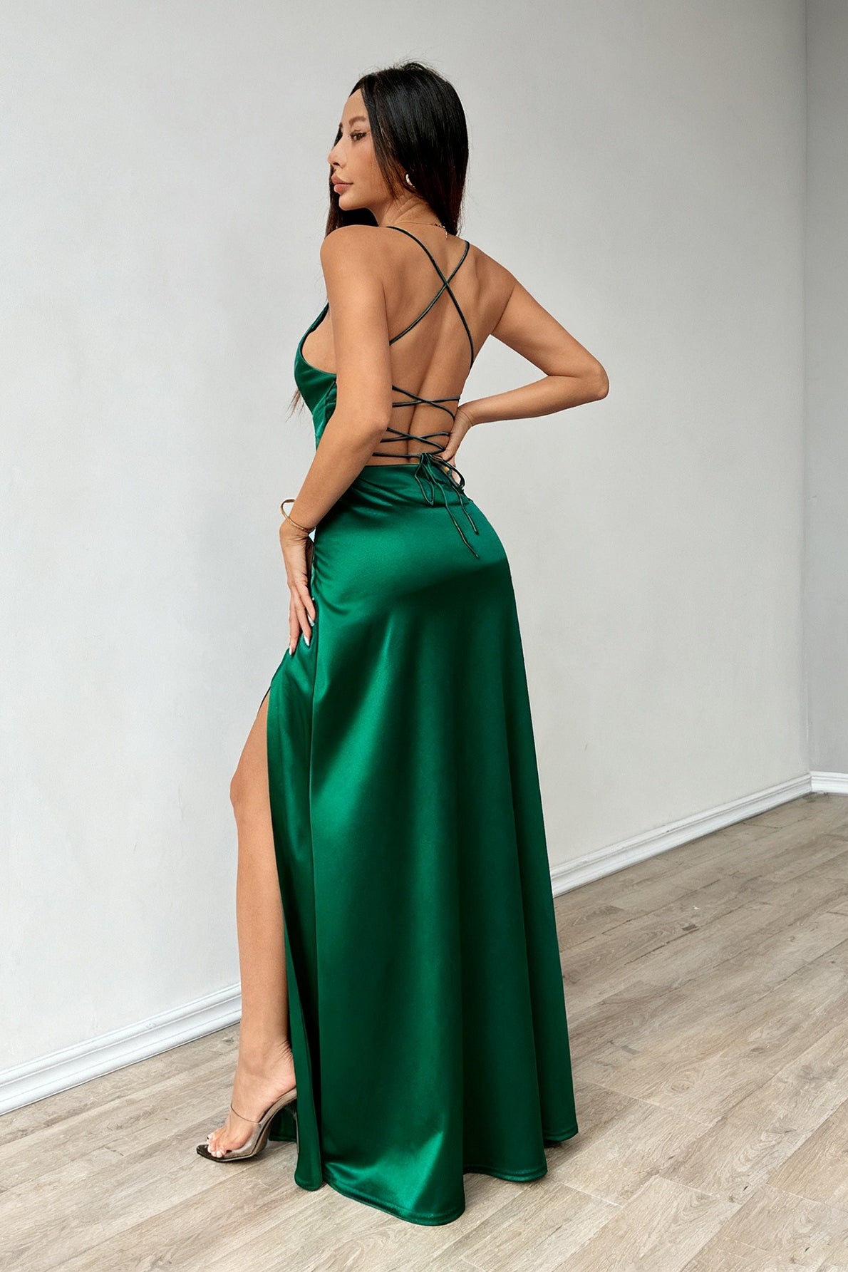 Strapless Slip Maxi Silk Dress