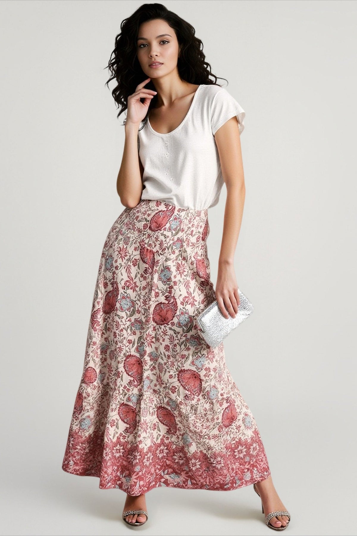 Print Boho Vacation Skirt