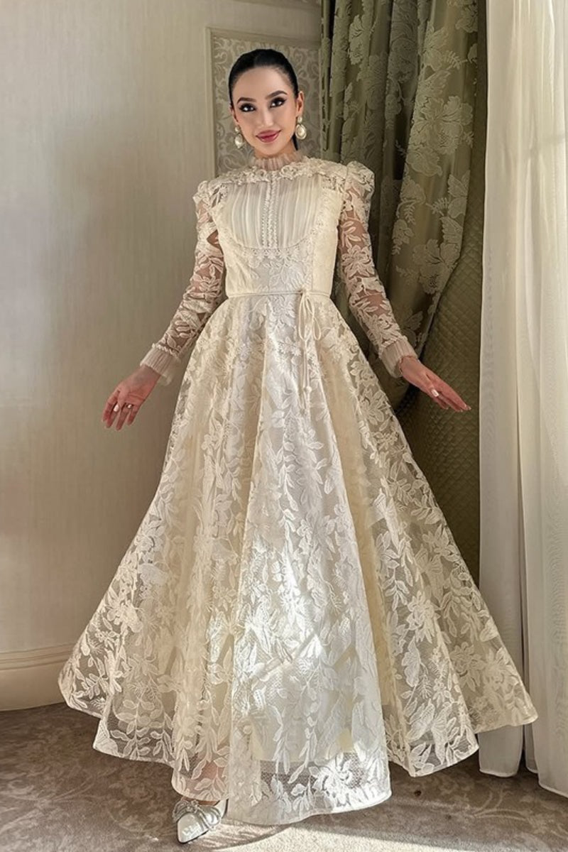 Vintage Washed Embroidered Lace Dress