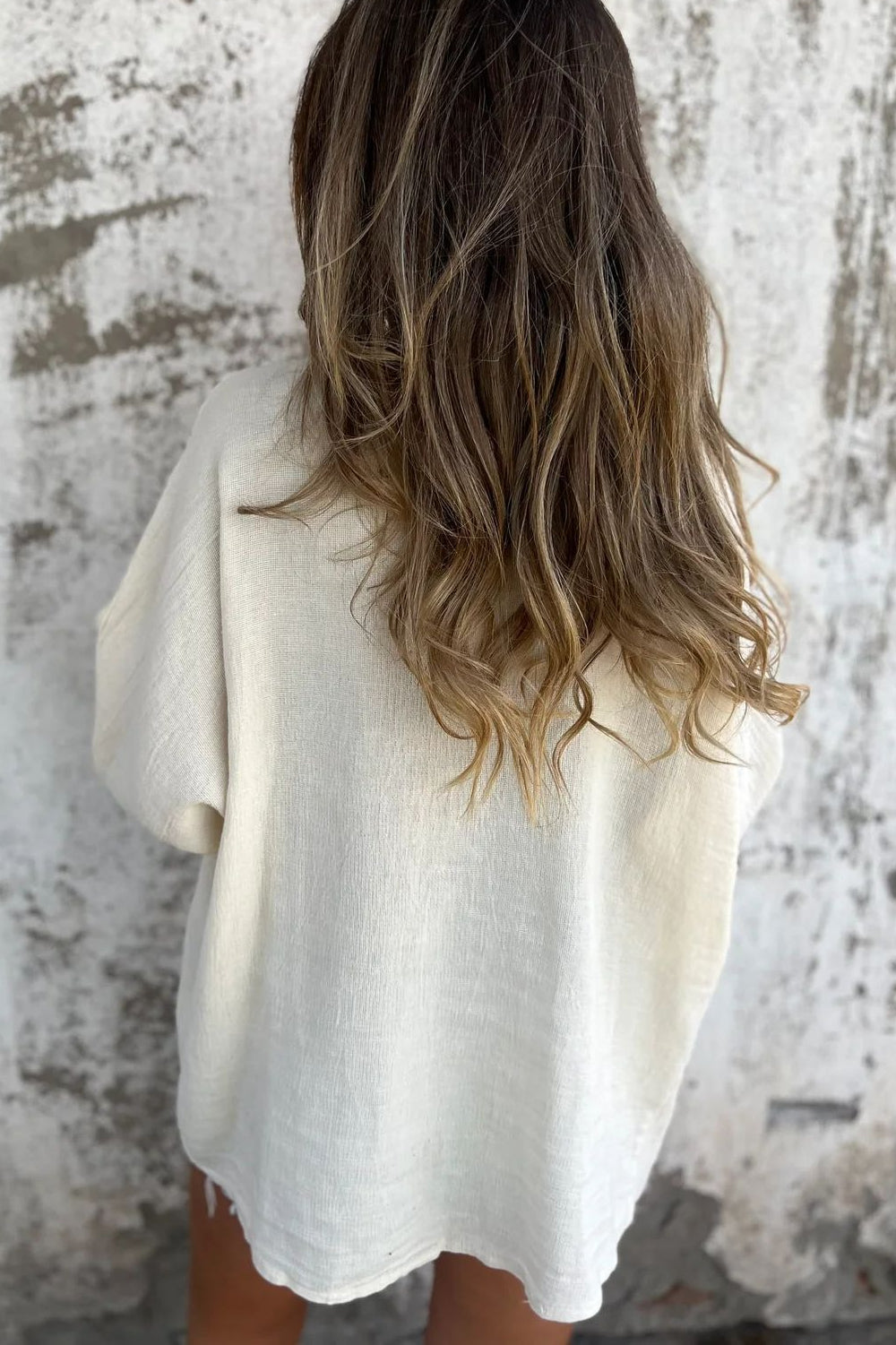 Loose Fit V Neck Long Sleeve Cardigan