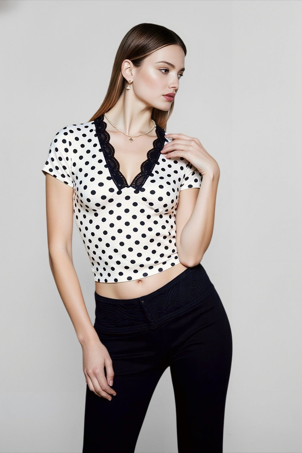 Colorblock Dot Top