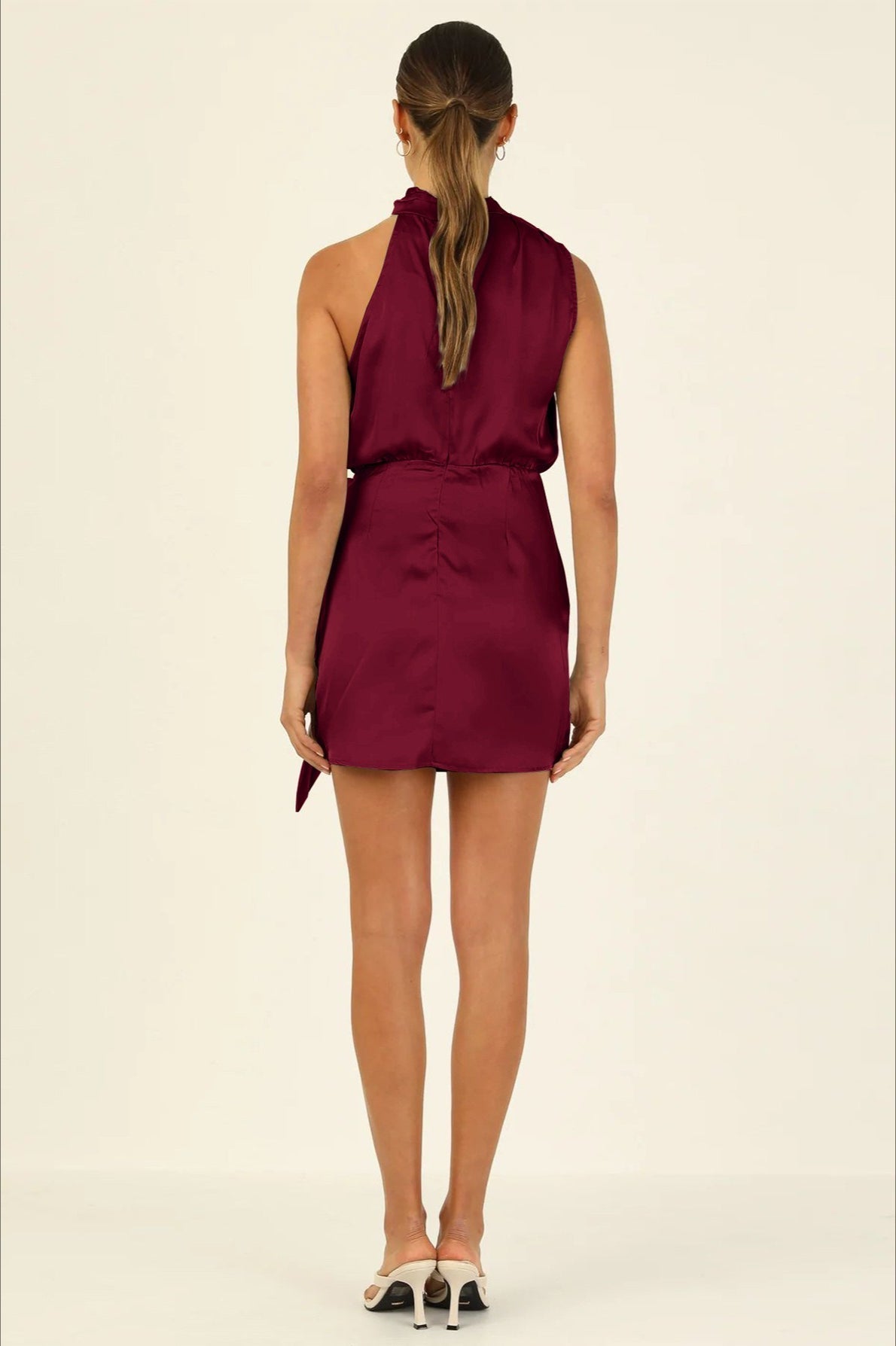 Lace Backless Deep V-Neck Long Sleeve Mini Dress - View 10