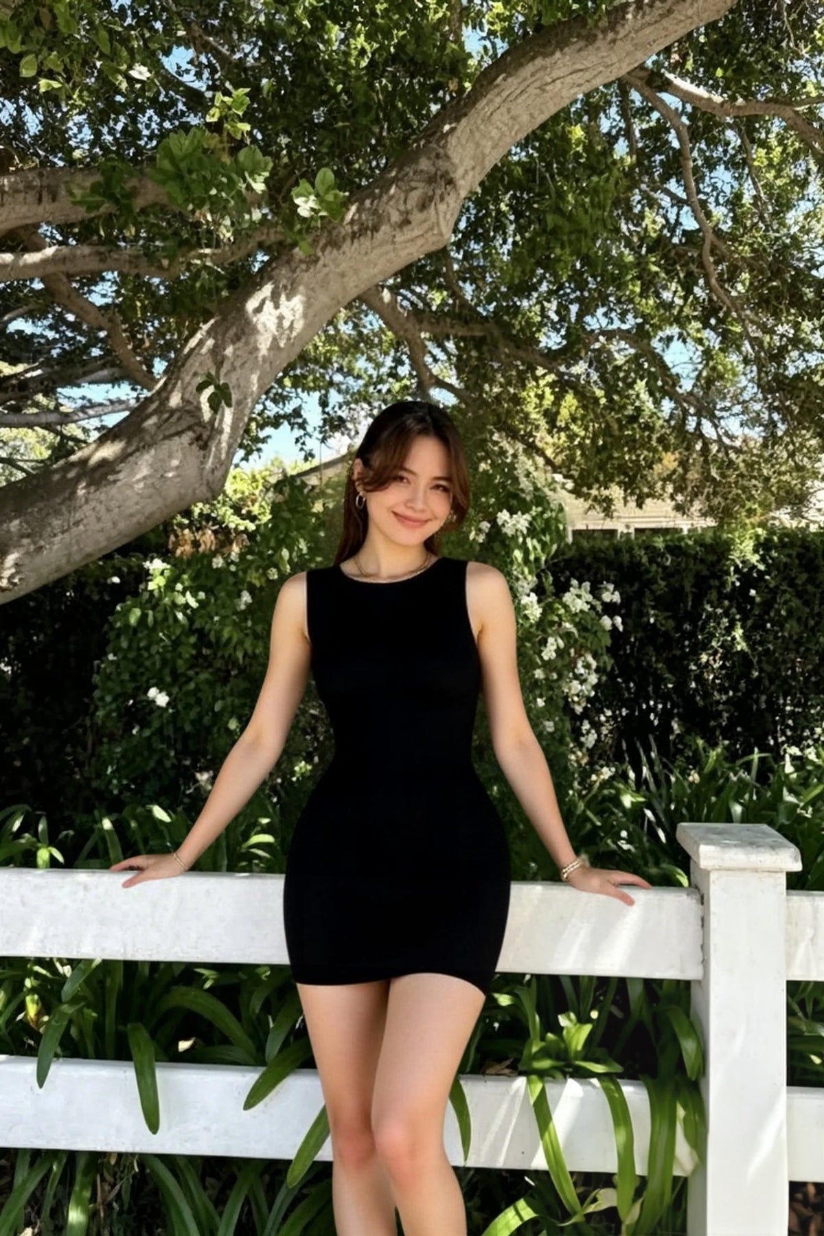 Round Neck Sleeveless Bodycon Mini Dress 3