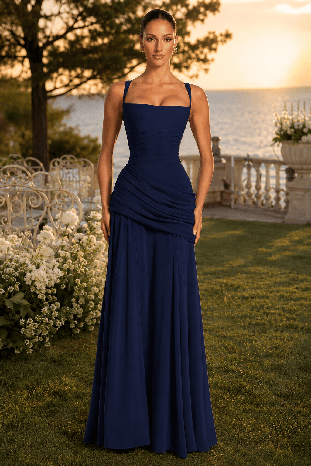 Backless Ruched Dress