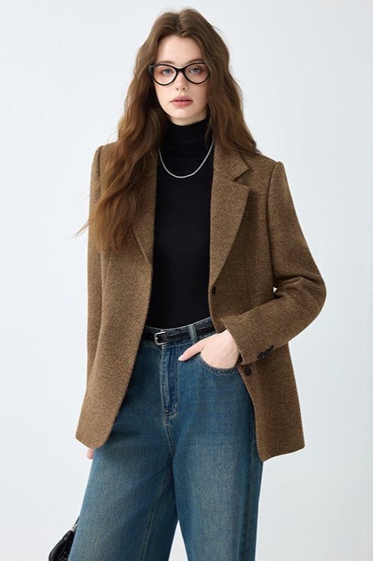 Vintage Inspired Heavy Wool Blazer