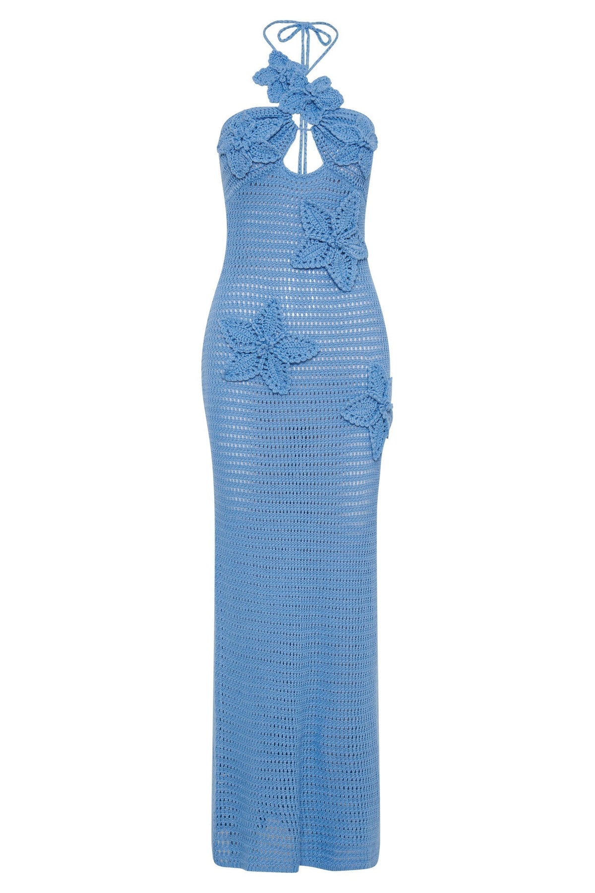 Satin Cowl Neck Backless Long Sleeve Midi Dress - View 7