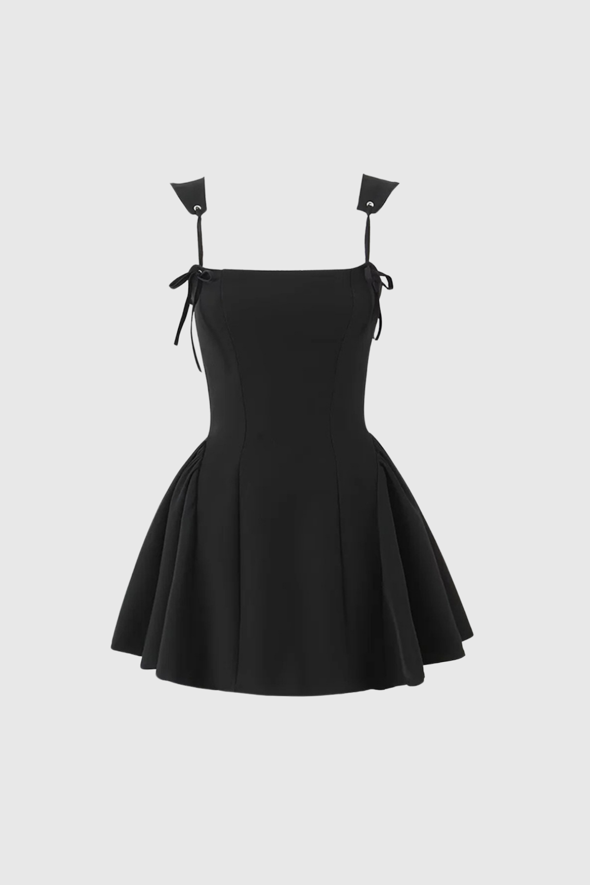 Aleta Lace Up Spaghetti Ruffle Mini Dress - View 5