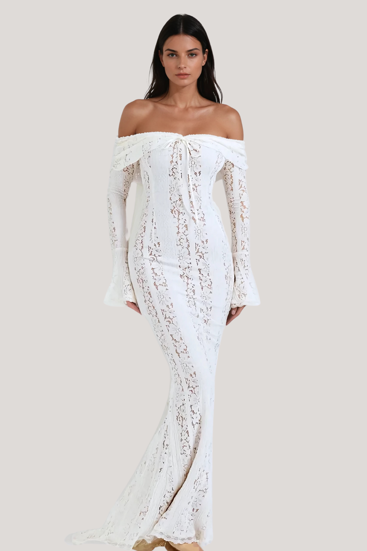 Lana Off - Shoulder Lace Maxi Dress - View 3