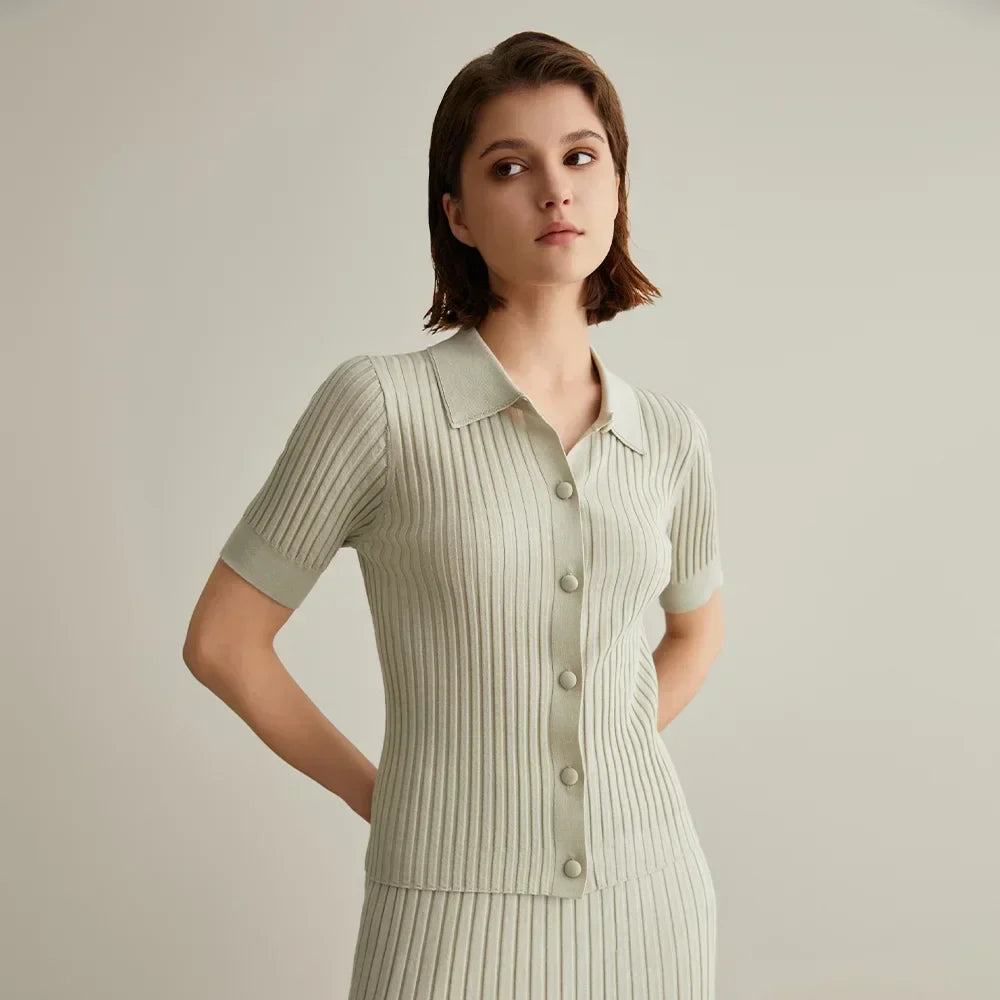 Luxury Cozy Merino Wool Stylish Elegant Soft Warm Polo