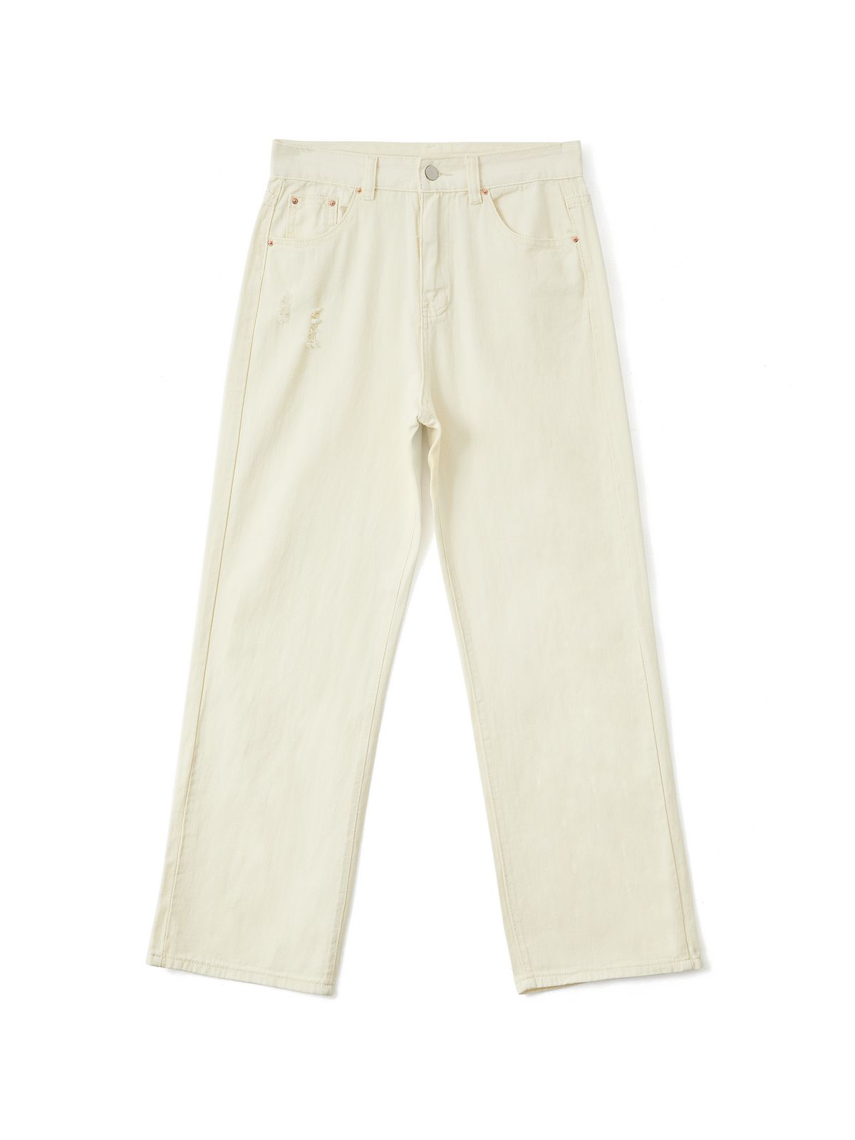 Wash Straight Leg Boyfriend Jeans