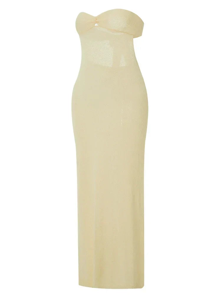 Backless Off-the-Shoulder Dress