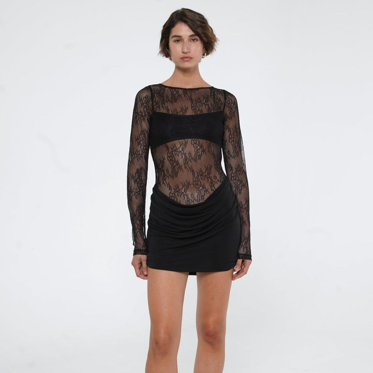 Joyful Grace Lace Mini Dress - View 14
