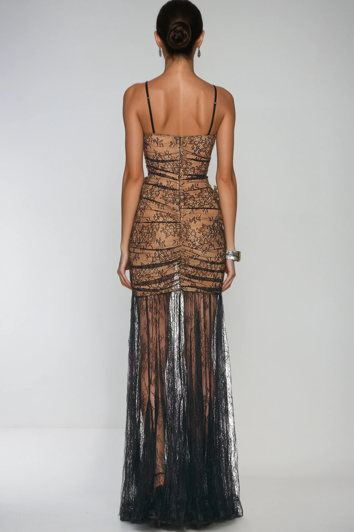 Emmie Spaghetti Lace Maxi Dress - View 3