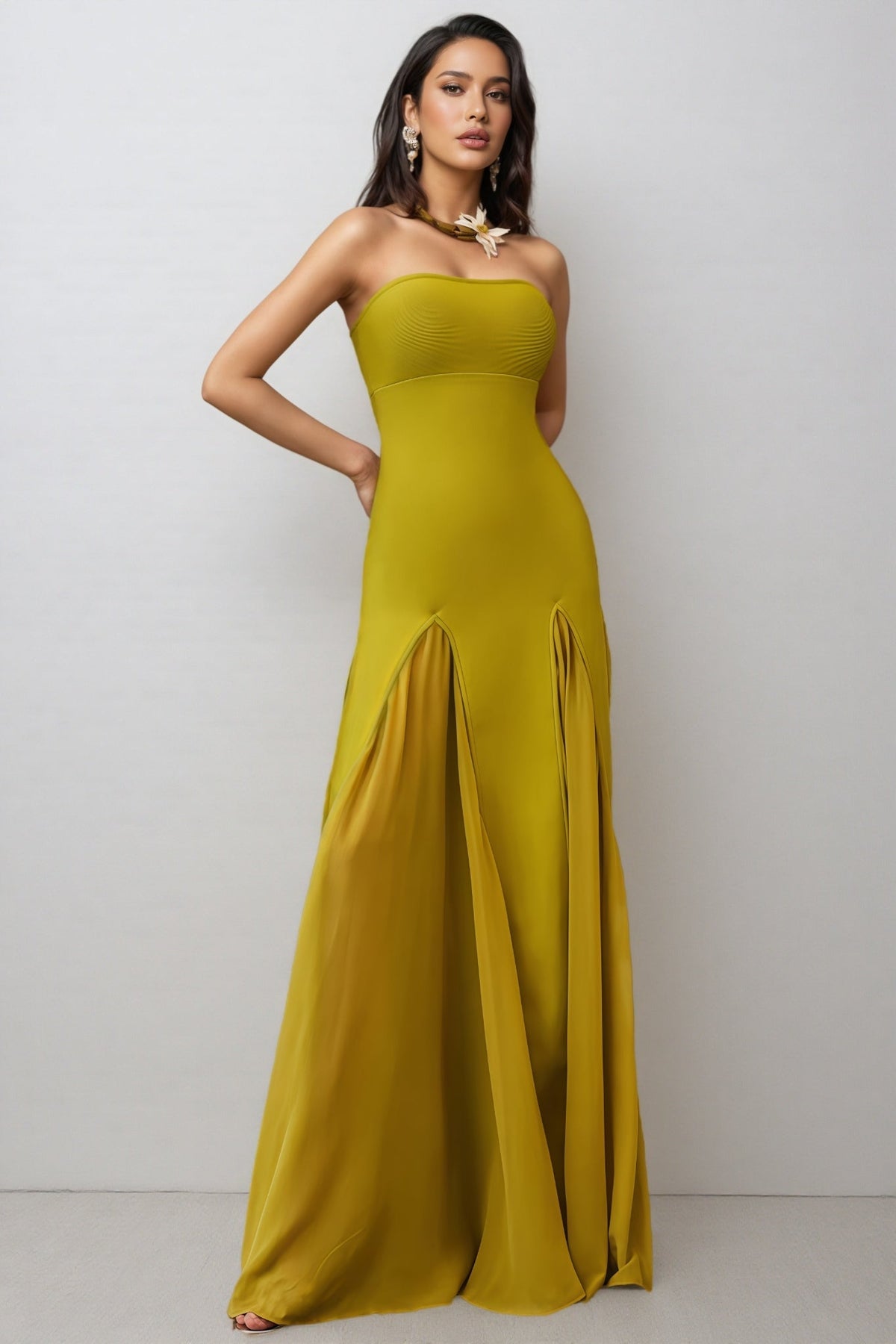 Teresa Strapless Bandage Maxi Dress