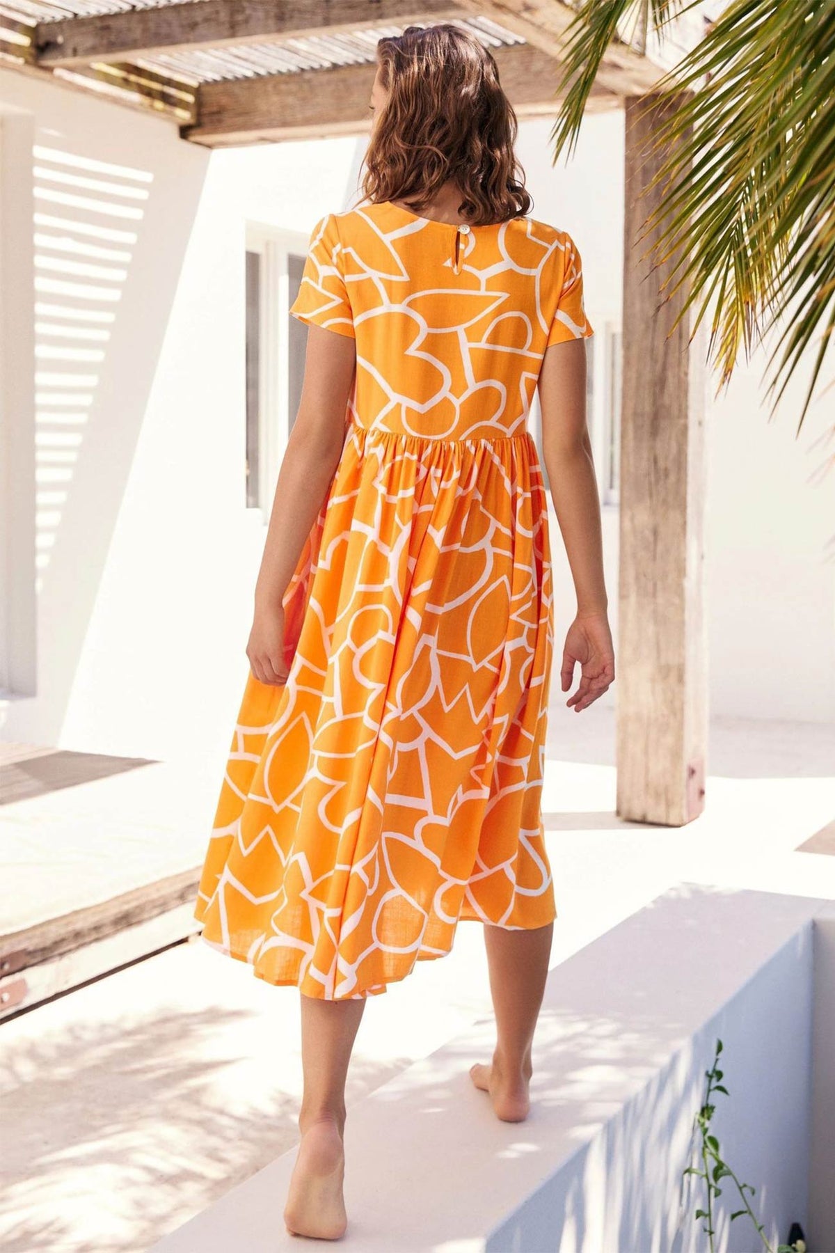 High-Waist Ruched Dress