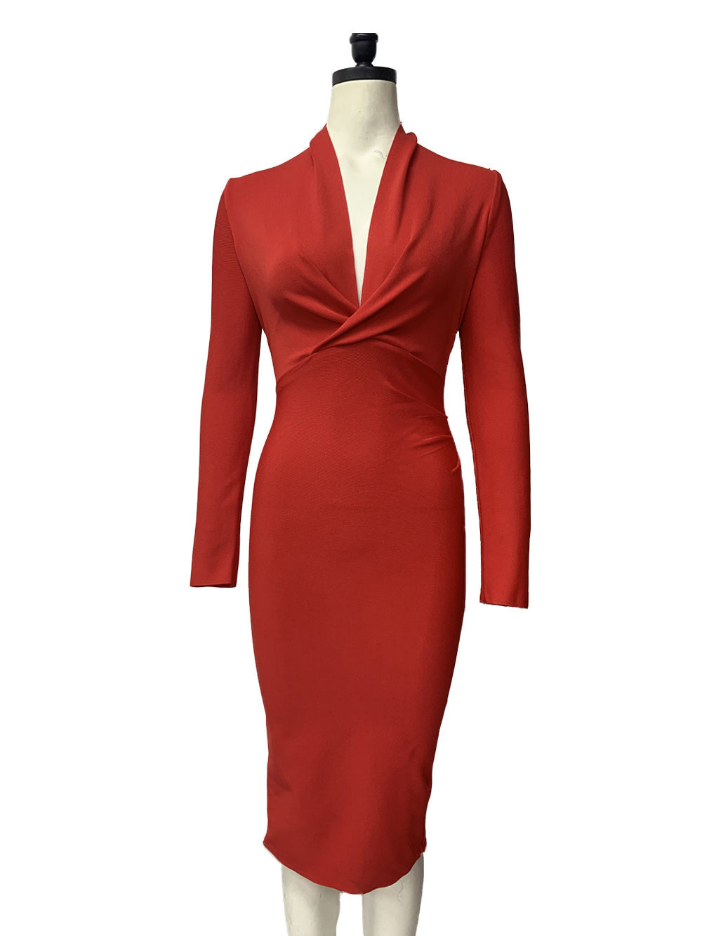Full Gown Celebrity Club Gown - V Bodycon Deep Bandage