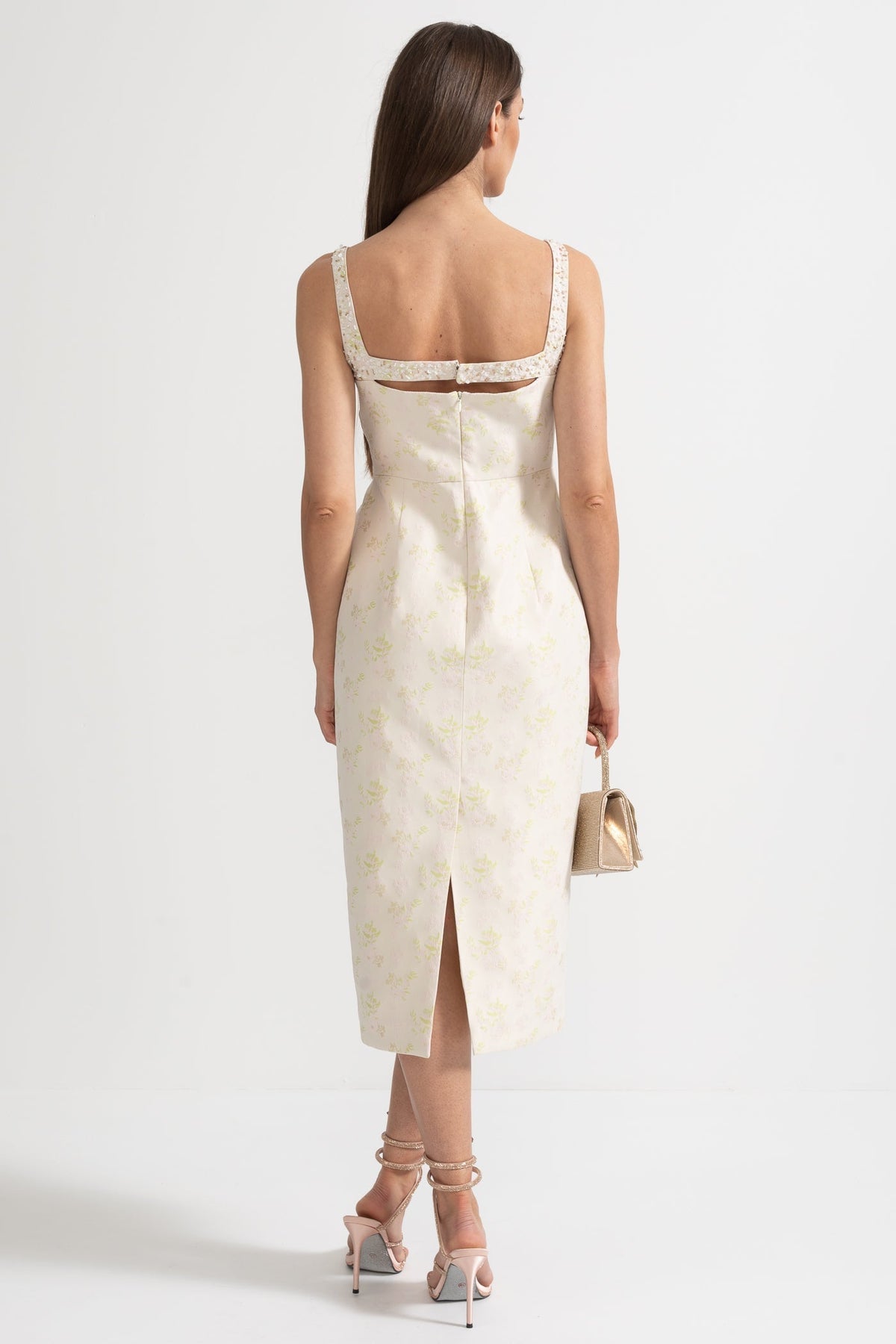 Sleeveless Midi Dress - Ivoire - View 6