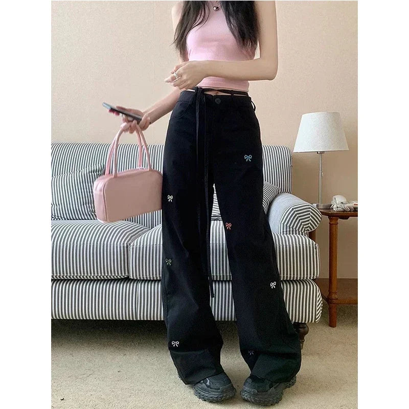 Butterfly Embroidered Pants
