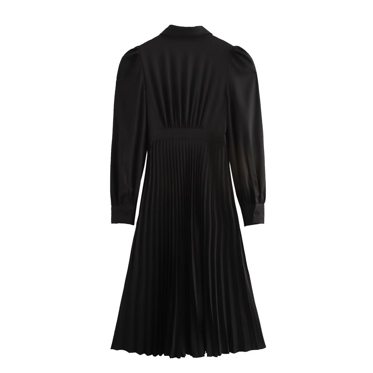 Lace-Up Pleated Midi Dress - View 8