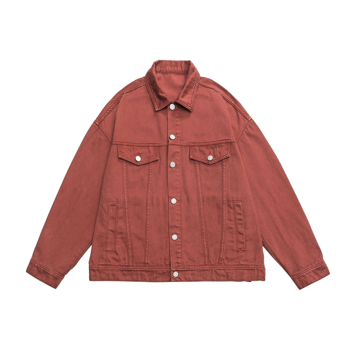 Collared Button Front Washed Trucker Jacket 2