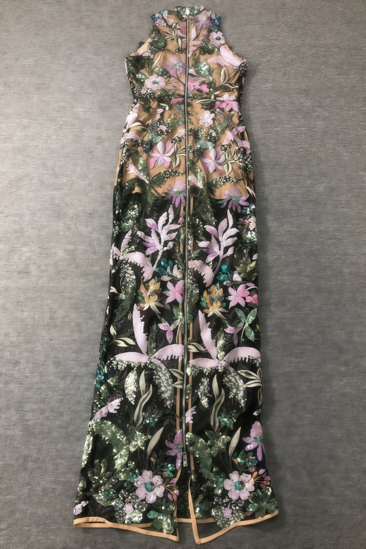 Charkd Lace Embroidered Flower Maxi Dress - View 5